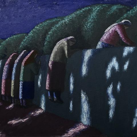  «Полнолуние», холст, масло, 40х50, 2021, Акилов А.К