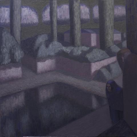 «День рождения», холст, масло, 90х90, 2018, Акилов А.К.