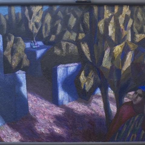 «Уходящая осень», холст, масло, 80х120, 2017, Акилов А.К. 