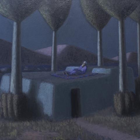 «Тахт», холст, масло, 80х120 см, 2018, Акилов А.К. 