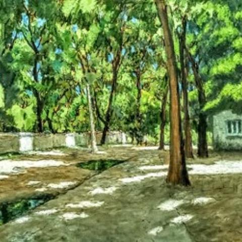 «Май», холст, масло, 50х70, 2023, Акилов А.К.