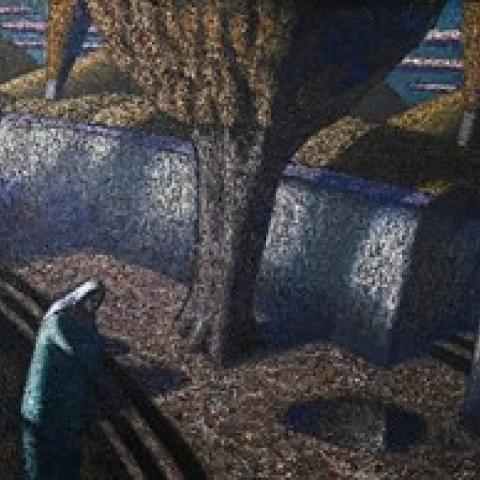 «Вода в руках», холст, масло, 70х90, 2021, Акилов А.К.