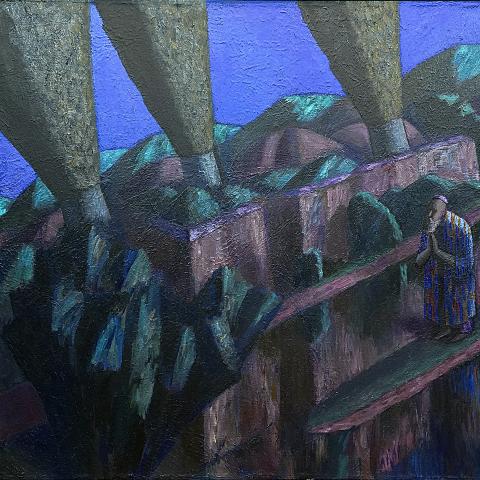 «После дождя», холст, масло, 90х120, 2023, Акилов А.К.