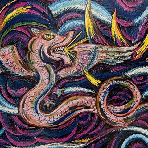 «Сказка». Хамит Латыпов. пастель, картон, 47х75, 2005